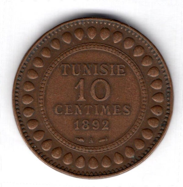 Tunisia. 10 Centimes 1892.