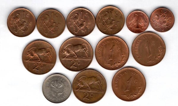 South Africa & Rhodesia, small group (13) of higher grade coins.