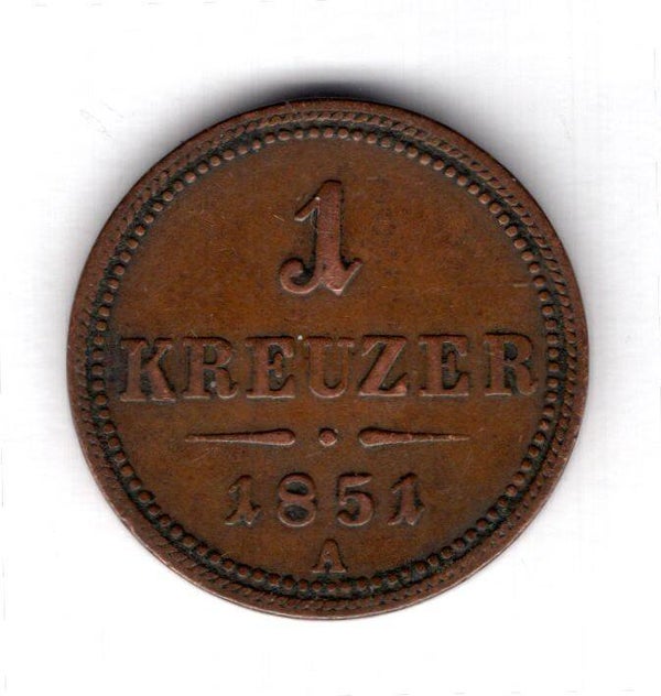 Austria. 1 Kreuzer 1851A.