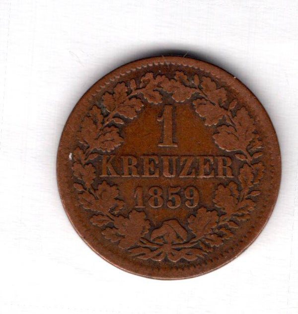 Baden. 1 Kreuzer 1859.   dy13376
