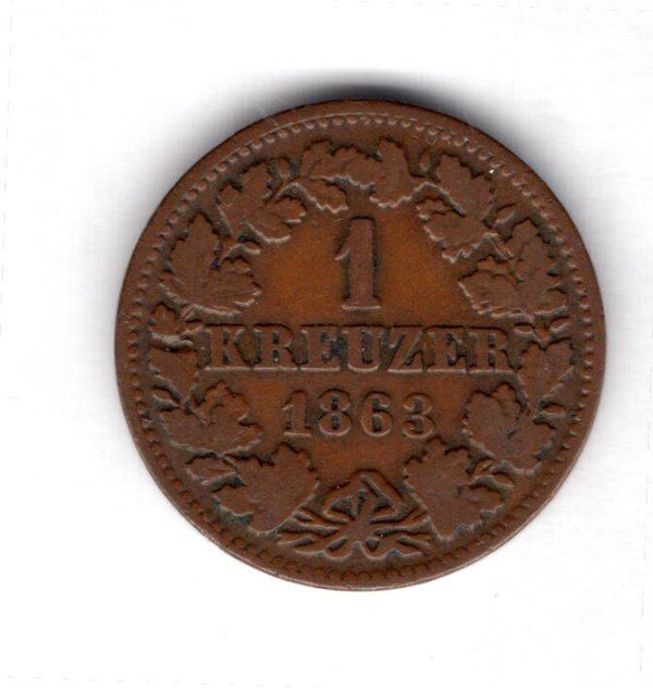 Nassau. Kreuzer 1863.