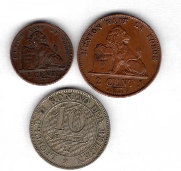 Belgium. Three Coins.