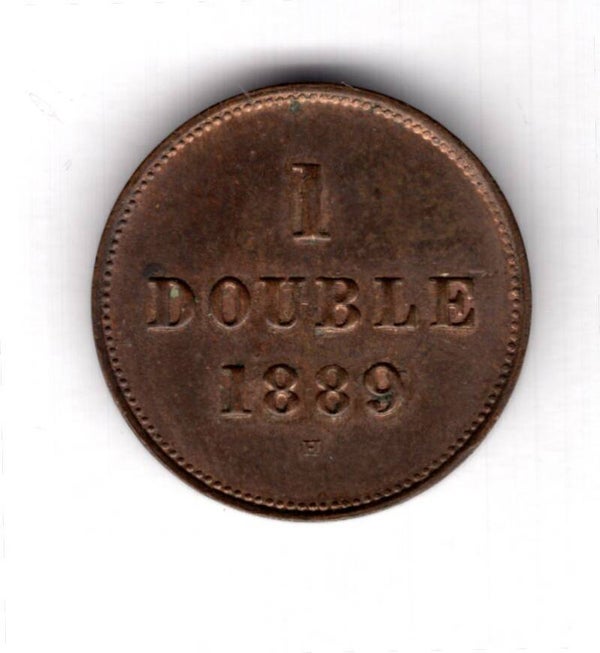Guernsey. 1 Double 1889H.