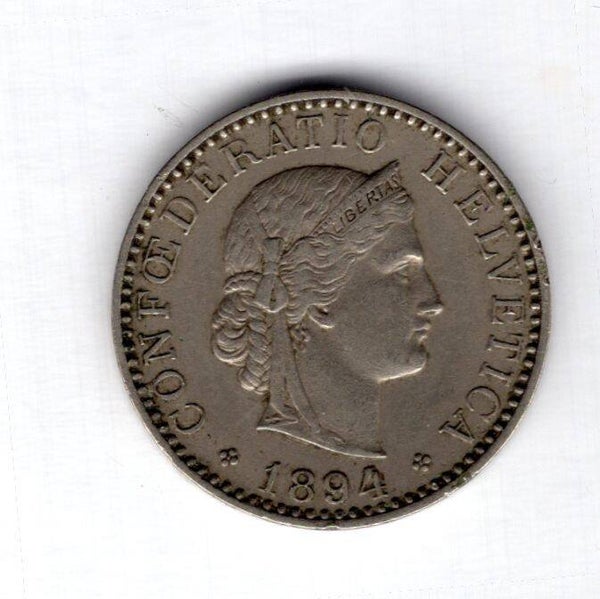 Switzerland. 20 Rappen 1894.   dy13459