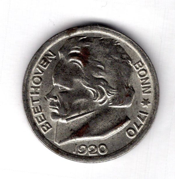 Germany. City. Bonn, 50 Pfennig Beethoven 1770-1920.