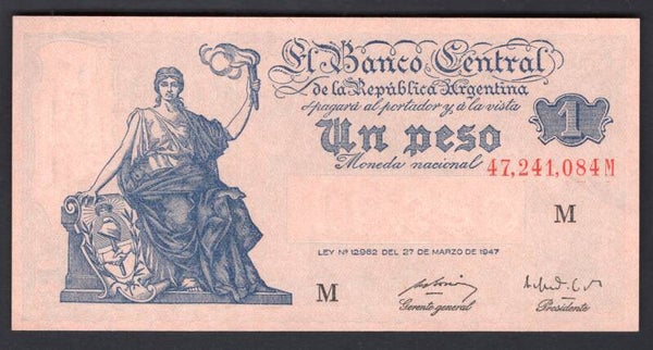 Argentina. Peso (1948-51) (WPM 257). 47,241,084M. GEF.