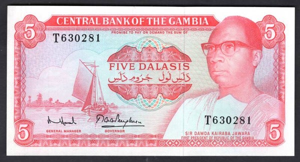 Gambia, 5 Dalasis (C.1987) (WPM 9a). T630281. GEF.