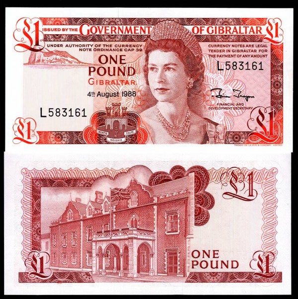 Gibraltar, £1, 4-8-1988 (WPM 20e). Series L. UNC.  dy13593