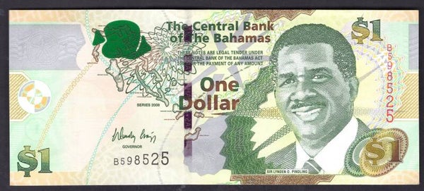 Bahamas. One Dollar 2008. B598525. NEF.
