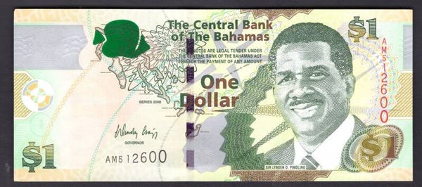 Bahamas, $1, 2008 (WPM 71). AM512600. AU.