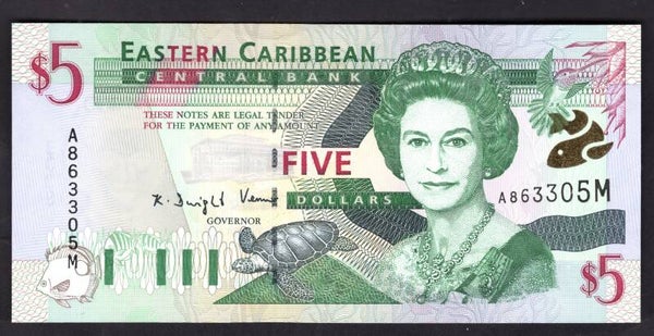 Eastern Caribbean, Montserrat, $5 (2000) (WPM 37M). A863305M. AU.