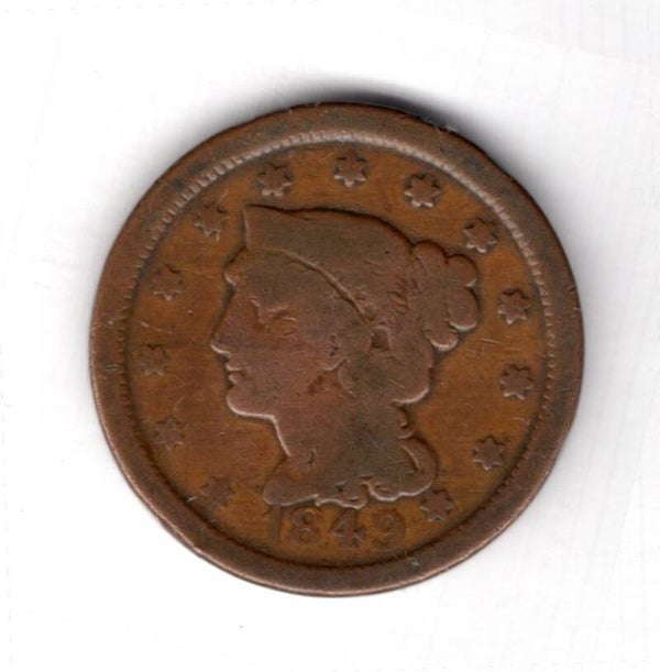 USA. 1 Cent 1849.  dy13658