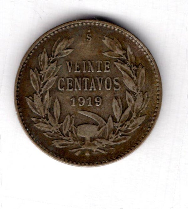 Chile. 20 Centavos 1919.