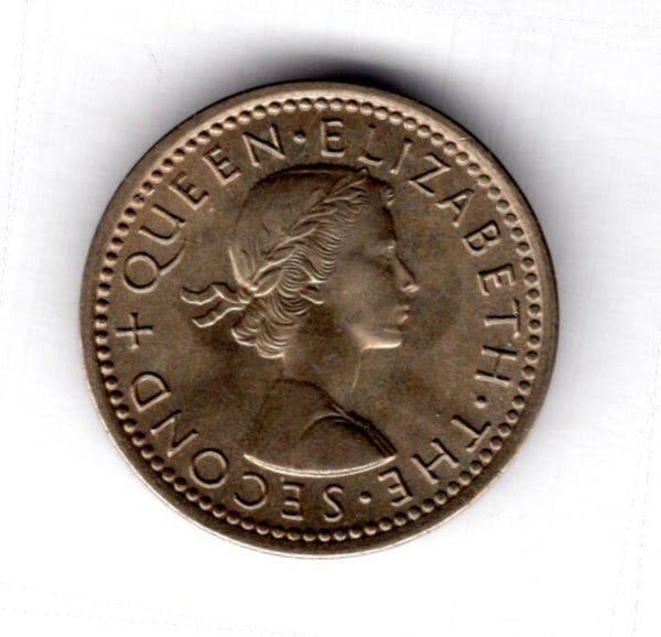 New Zealand. Elizabeth II. Threepence 1964.