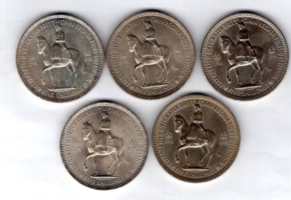 Great Britain, 5, Coronation Crowns, 1953.  dy13826