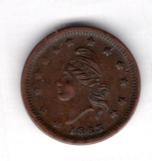 USA. Civil War Token, Army & Navy 1863.    dy13830