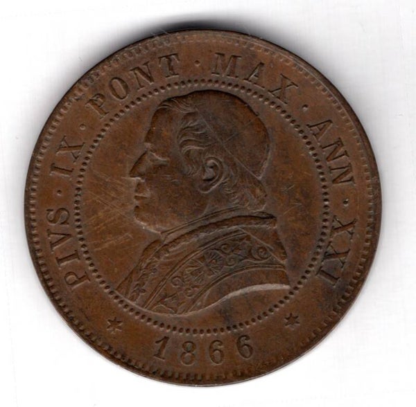 Italy. Papal States. 4 Soldi 1866.   dy13865