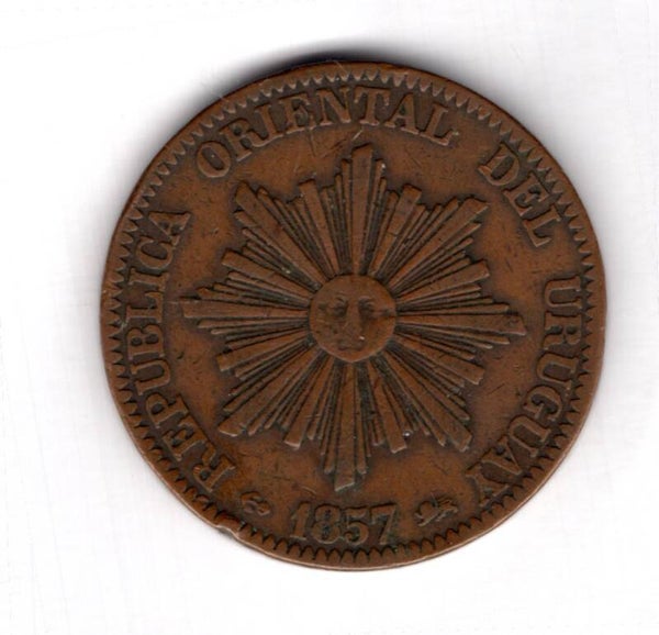 Uruguay. 20 Centavos 1857.