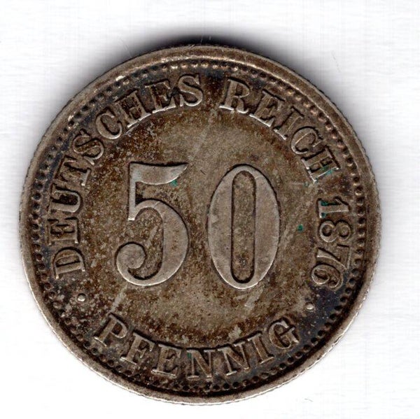 Germany. 50 Pfennig 1876A.