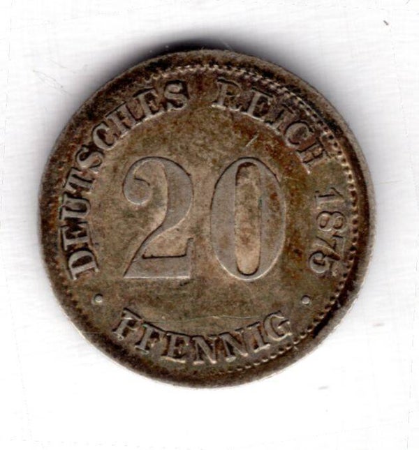 Germany. 20 Pfennig 1875D.