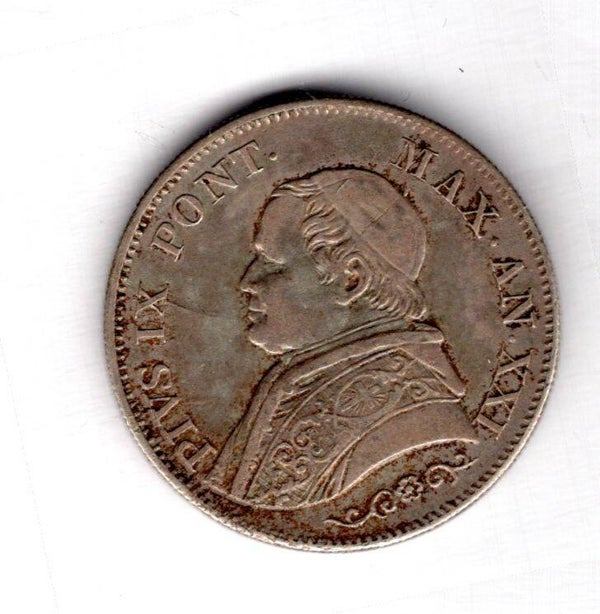 Papal States. Lira 1866.   dy13884