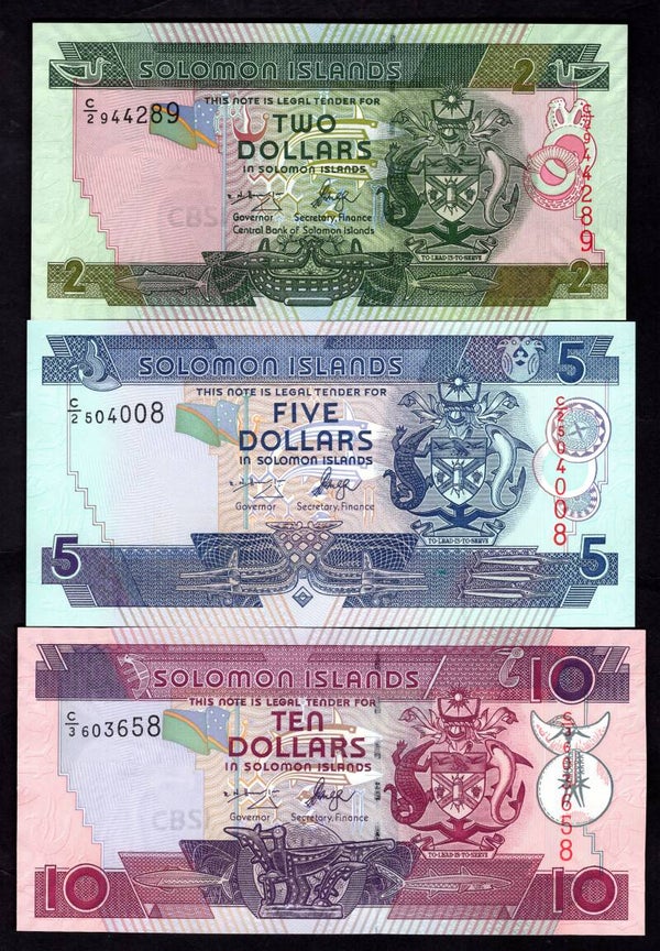 Solomon Islands. $2-$100 6 notes. dy13907