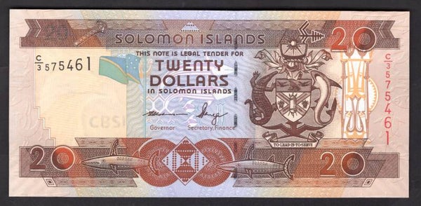 Solomon Islands, $20 (2008) C/3 575461. UNC.