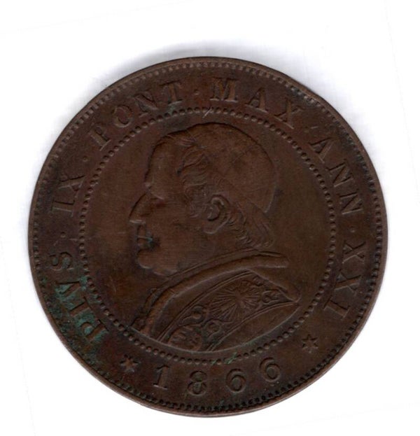 Italy. Vatican. 2 Soldi 1866.  dy13918