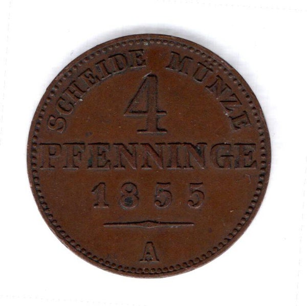 Prussia. 4 Pfennig 1855A.   dy13919