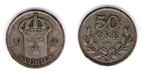 Sweden. 50 Ore 1930.   dy13922