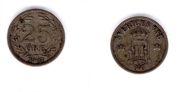 Sweden. 25 Ore 1907.   dy13924