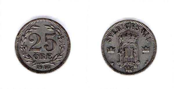 Sweden. 25 Ore 1907.   DY13925