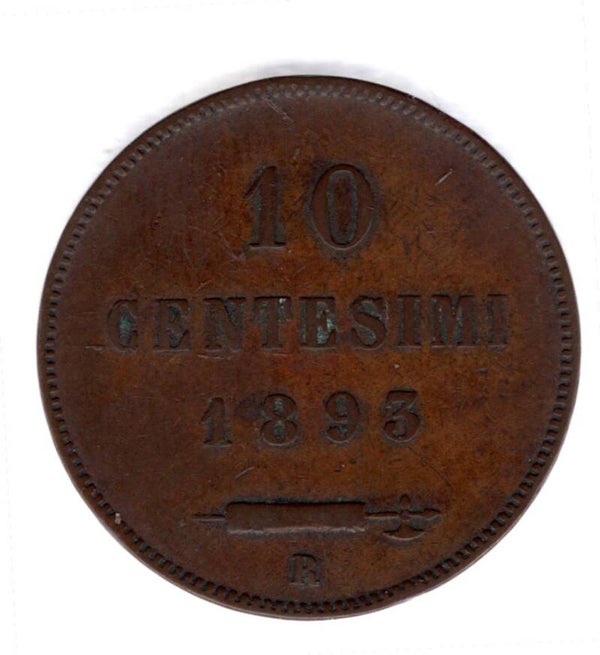 San Marino. 10 Centesimi 1893.   dy13929