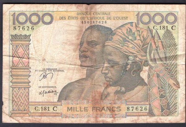 Burkina Faso, 1,000 Francs (1978) (WPM 303Cn). 450287626. Fine.