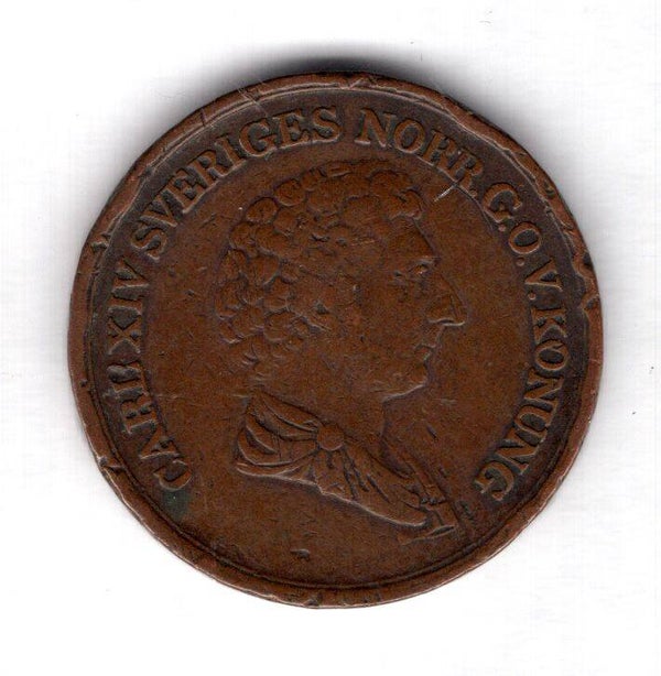 Sweden. 2/3rd Skilling 1842.   dy14147