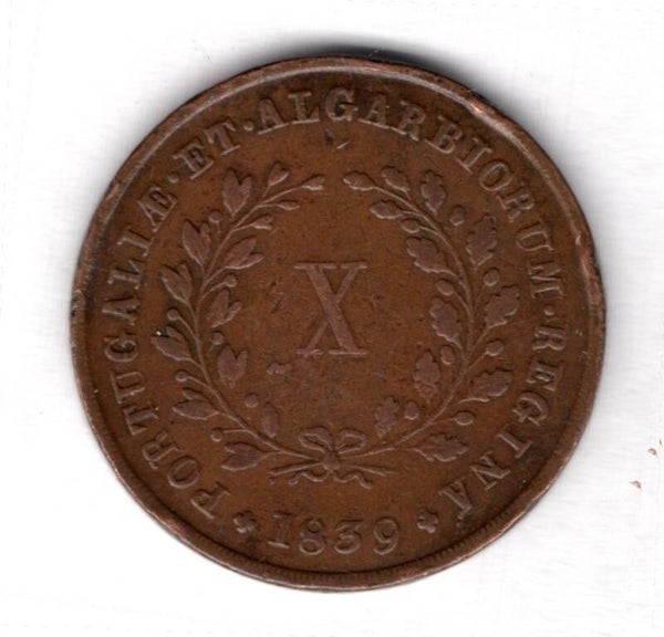 Portugal. 10 Reis 1839.   dy14170