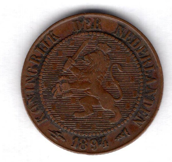 Netherlands. 2.5 Cents 1894.   dy14243