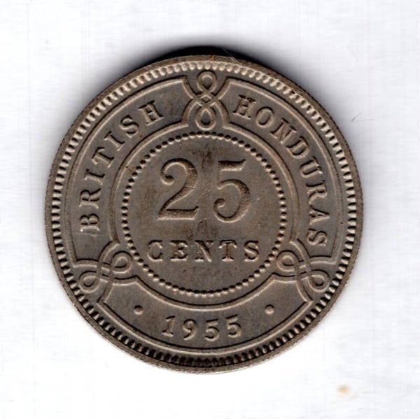 British Honduras. 25 Cents 1955.