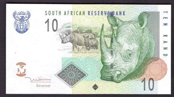 South Africa, 10 Rand, (2005) (WPM 128a). EU0531624A. AU+.