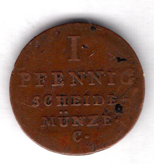 Braunschweig-Luneburg-Calenberg. Pfennig 1825.   dy14374