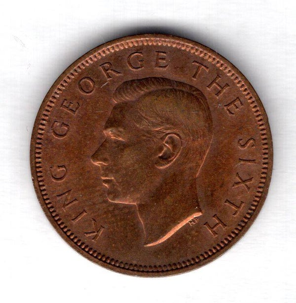 New Zealand. George VI. Halfpenny 1949.