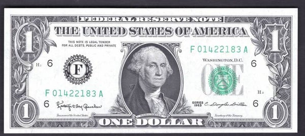 USA, FRN $1 1963. Atlanta. F01422183A. AU.