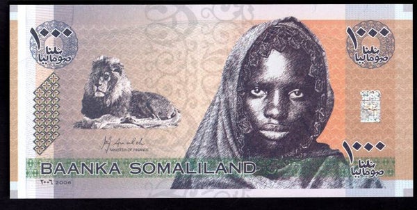 Somaliland. 1,000 Shillings 2006 AU+.  dy14581