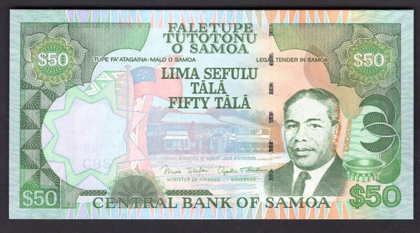 Samoa 50 Tala (2006) (WPM 36). Missing serial numbers. AU.