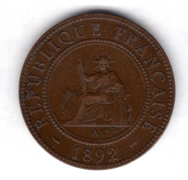 French IndoChina. Centime 1892A.   dy14697