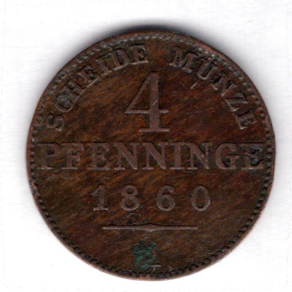 Prussia. 4 Pfennig 1860A.   dy14709