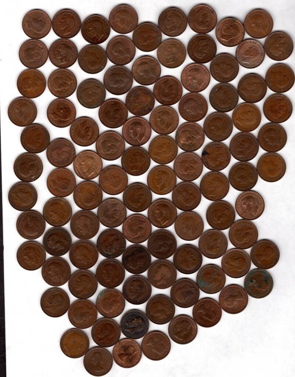 Great Britain, 100 Farthings, Mixed Monarchs. DY14737.