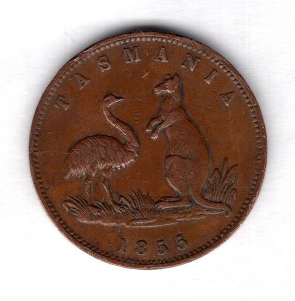 Australia, Hobart, Lewis Abrahams, Draper Halfpenny Token, 1855.