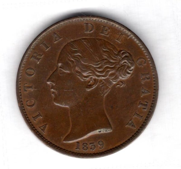 Isle of Man. Halfpenny 1839.
