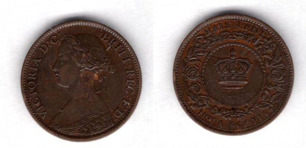 Nova Scotia. 1/2 Cent 1861.  dy15043